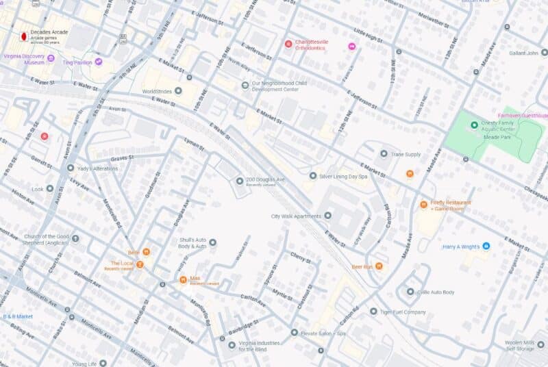 Belmont lofts charlottesville VA map
