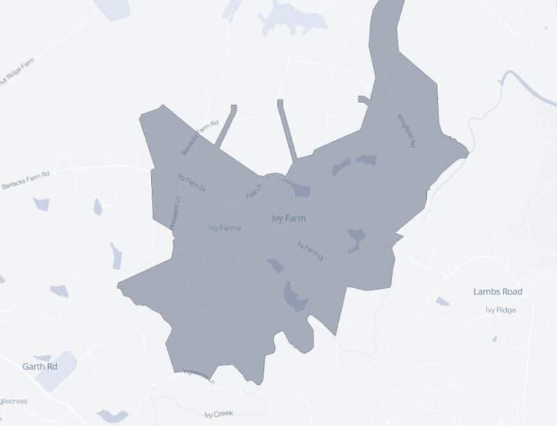 Ivy Farms neighborhood homes map