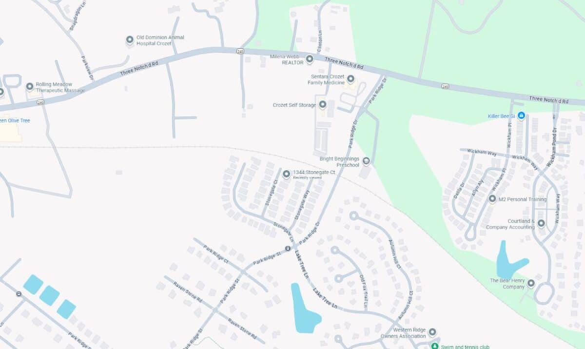 Stone Gate neighborhood Crozet homes